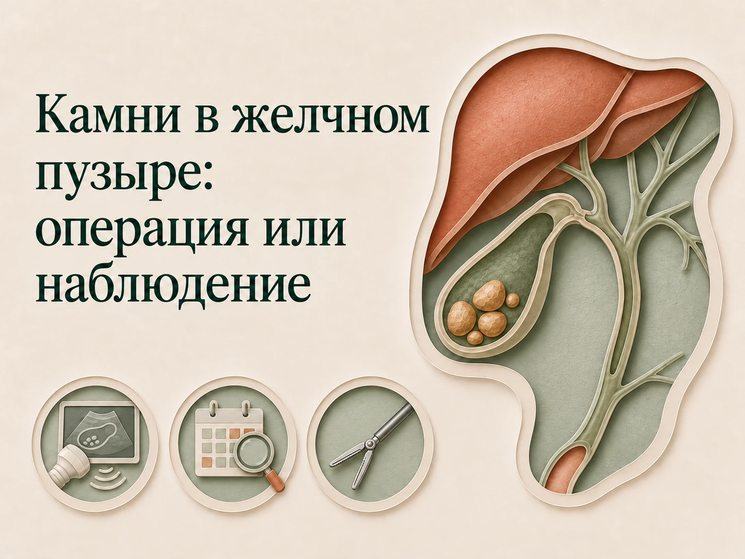 Иллюстрация к статье «Камни в желчном пузыре: операция или наблюдение»